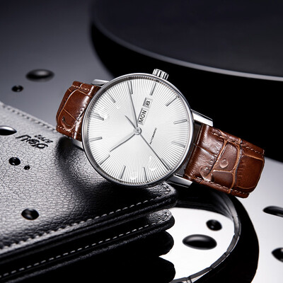 

Beijing Tokyo made mens mechanical watches Citizen imported movement watch double strap with gift stainless steel cowhide