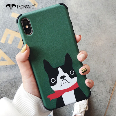 

TRONSNIC Retro Dogs Phone Case for iPhone 6 6s Plus Cases Matte Cute Cartoon Soft Cover Shockproof Capa