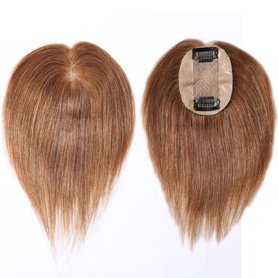 

Remy Human Hair Topper One Piece Clip in Toppers Extension Straight Real Mono Top piece Hair Piece for Thinning Hair Repair bald