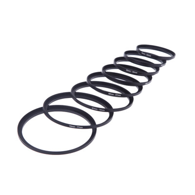 

8pcs Filter Step Up Rings Adapter 49-52-55-58-62-67-72-77-82mm 49mm-82mm