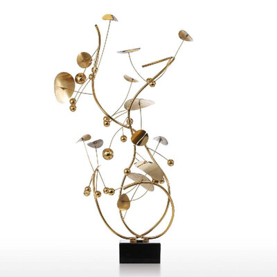 

Tooarts Fruit Modern Sculpture Stainless Steel Ornament Abstract Sculpture