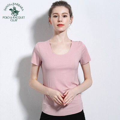 

St Pauls PU-3630 St Pauls Spring&Summer Womens Round Neck Traceless Short Sleeve T-Shirt Light Gray