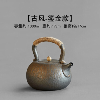 

Loop Handle Chinese Ceramic Tea Water Kettle Boiler For Gongfu Tea Ceremony Circle A