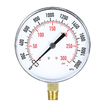 

0300psi 02000kpa Mechanical Water Air Pressure Gauge Pool Filter Aquarium Gas Fire Sprinkler Pressure Gauge Meter 14 inch NPT B