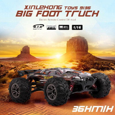 

XINLEHONG TOYS 9136 116 Big Feet Truck 24GHz 4WD 36kmh High Speed Remote Control RTR RC Car