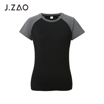 

JZAO Womens Sports Colorblock Short Sleeve T-Shirt Pink