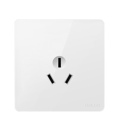 

Delixi DELIXI switch socket panel 16A three-hole air conditioning socket fashion white flat large board