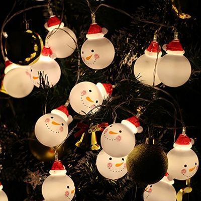 

LED lantern lights Christmas Snowmans head flashing lights Christmas series holiday lights decorative lights15m 10led