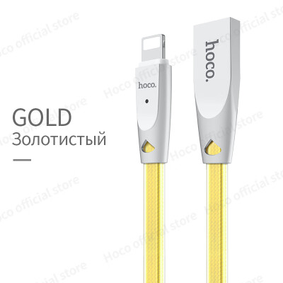 

HOCO USB Cable for Apple 24A Fast Data Charging Cable Zinc Alloy Jelly Knitted Sync Charger for iPhone 6 7 plus 8 X Xs Max XR