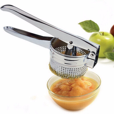 

Potato Masher Sturdy Stainless Steel Potato Ricer with 2 Interchangeable Disks