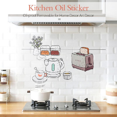 

Kitchen Oil Sticker Kitchen Wall Stickers Transparent Oil-proof Removable Wall Stickers for Home Decor Art Decor