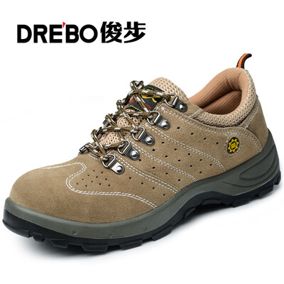 

Junbu JUNBU labor insurance shoes mens breathable suede anti-smashing anti-piercing steel toe cap steel bottom wear-resistant solid security protection function 845 Khaki 39
