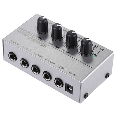 

MX400 Ultra-compact Low Noise 4 Channels Line Mono Audio Mixer with Power Adapter
