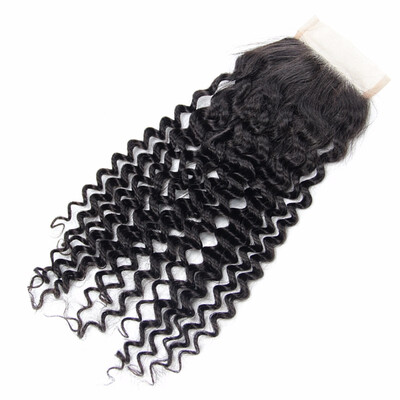 

Nami Hair Wholesale Price 4x4 Lace Closure Brazilian Remy Human Hair Deep Wave Free Middle Three Part Human Hair Closure