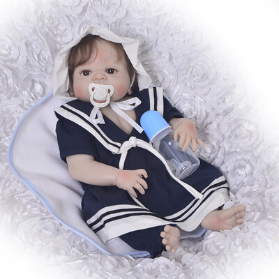 

New Arrival 57 cm 23 Reborn Babies Doll Full Silicone Vinyl Realistic Princess Girl Doll Baby Toy Toddler Xmas Gift Bath Toys