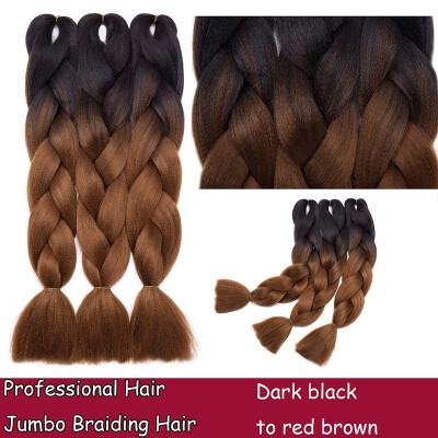 

Braiding Hair Ombre for crochet Hair Weave with Synthetic&Twist Braiding Hair Extensions Dark black 100gpc