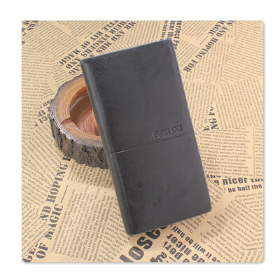 

2018 mens long paragraph simple top layer leather brand brand ultra-thin leather wallet soft leather clip handbag