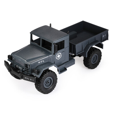 

WPL B - 1 116 Mini Off-road RC Military Truck RTR Four-wheel Drive Metal Suspension Beam Bright LED Light