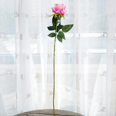 

Factory wholesale single flannel acacia rose 7 color artificial flower home decoration decoration wedding supplies fake flowers Ro