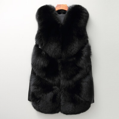 

real fox fur vest women
