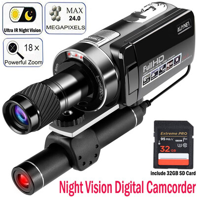 

Night Vision Digital Camcorder up to 100Meters Ultra IR Night Visionwith Monocular Telescope for Outdoor Tripinclude 32GB Card