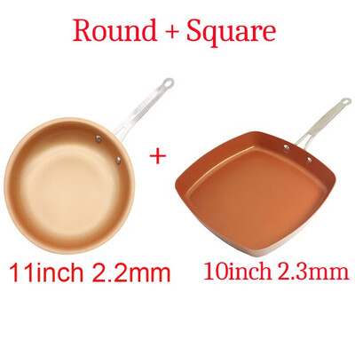 

Non-stick Skillet Copper Red Pan Ceramic Induction Skillet Frying Pan Saucepan Oven & Dishwasher Safe 10 Inches Nonstick Skillet