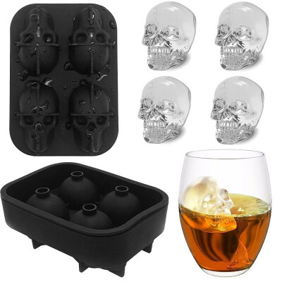 

3D Skull Silicone Mold Cool Ice Tray Maker Home Kitchen DIY Mould Tools