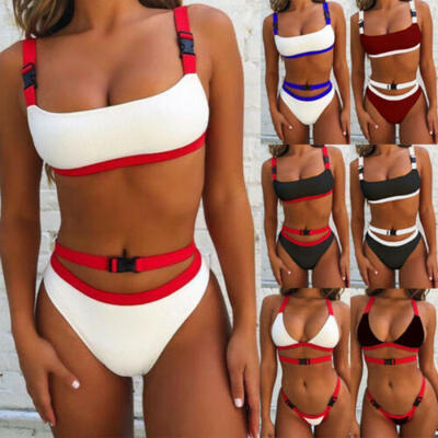 

Women Sexy Bandage Bikini Push-up Padded Bra Swimsuit Bathing Monokini Swimwear