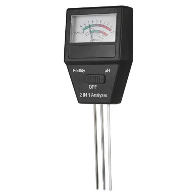 

2 in 1 Mini Soil pH Meter Fertility Tester Analyzer with Three Probes for Gardening Farming LawnNo Battery Needed