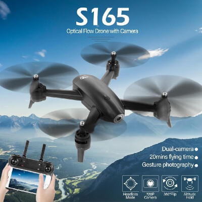 

S165 Optical Flow Drone with Camera 1080P720P WiFi FPV Altitude Hold Quadcopter with 123 Battery for Boys Kids