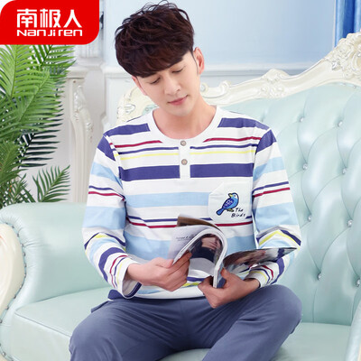 

Antarctic pajamas mens autumn cotton long-sleeved winter cotton can be worn outside Korean casual young students mens home service suits NAS5X20011-15 color bird