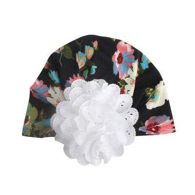 

Infant Toddler Kids Baby Boys Girls Hat Turban Cotton Flower Knot Beanie Hat Cap