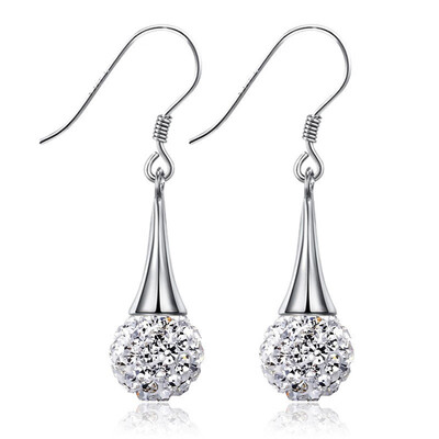 

Cubic Zirconia Ball Fashion Long Drop Earrings For Women Female Ladies Eardrop Party Trendy Jewelry Accessories WHE35