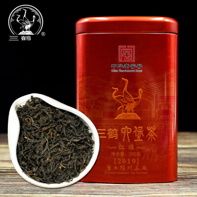 

Three Cranes Sanhe 2017 Liu Pao Tea Dark Tea Heicha Wuzhou Teas Red Jar 200g