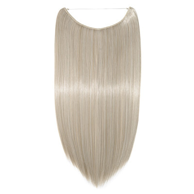 

Invisible Wire No Clips in Hair Extensions Secret Fish Line Hairpieces Silky Straight real natural Synthetic