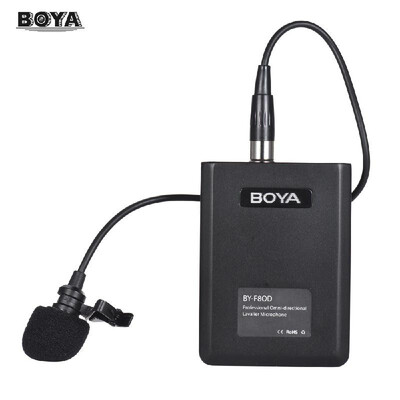 

BOYA BY-F8OD Professional Omni-directional Condenser Lavalier Video Instrument Microphone Collar Microphone with XLR Output Connec