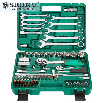 

Xinrui SRUNV casing auto repair socket wrench set fast ratchet repair tools multi-function set 82 sets A1-F08203