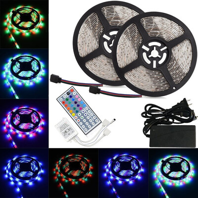 

KWB LED Strip Light 5050SMD RGB 300-LED 10M with 44 Key Controller&6A Adapter