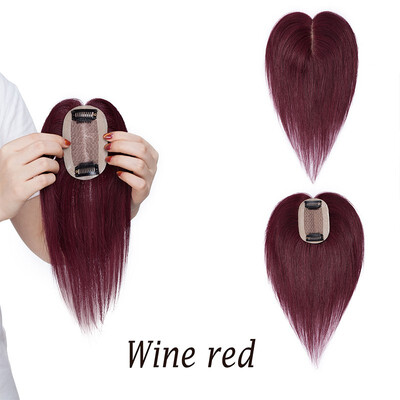 

Silk Base Human Hair Toppers for Women Clip in Top Hairpiece Toupee for Thinning Hair