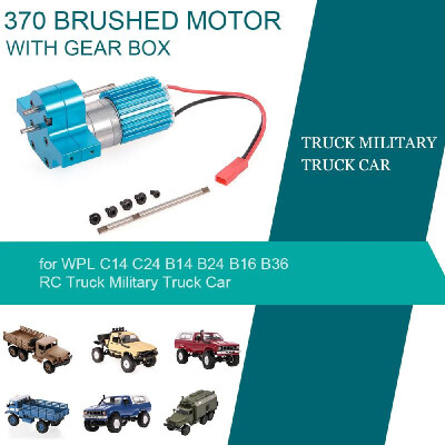 

370 Brushed Motor with Metal Gear Box for WPL C14 C24 B14 B24 B16 B36 JJRC Q60 Q61 Q62 Q63 Q64 Q65 RC Truck Military Truck Car