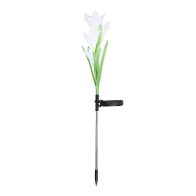 

1PC Solar Energy Lily Lamp LED Simulation Flower Decorative Lamp Garden Ground Inserted Lawn Lamp