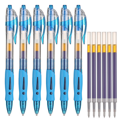 

Morning light &G 05mmGP1008 blue classic press gel pen pen pen refill set 6 pens 6 cores HAGP1041