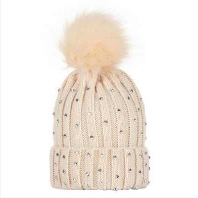 

Big Pompom Kids Baby Hat Winter Warm Knitted Girl Cap Bonnet Crochet Ball Beanie