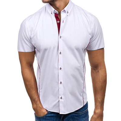 

Contrast Trim Button Down Casual Shirt