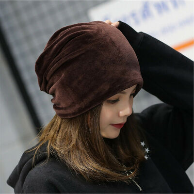 

Women Ladies Velvet Winter Warm Slouch Beanie Ski Hip Hop Hat Cap Oversized