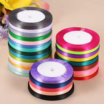 

25 YardsRoll 6mm Width Silk Satin Ribbon DIY Handmade Materials for Home Wedding Party Decorations Invitation Card Gift Wrapping