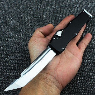 

Hot Switchblade Spring Assisted Open Flick Knife OTF Automatic knife Aviation Aluminum handle Knives camping Tactical gear hand t