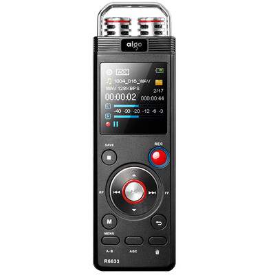 

Patriot aigo voice recorder R6633 16G micro professional HD remote noise reduction dual power supply TF card expansion voice control recorder learning conference justice rights black