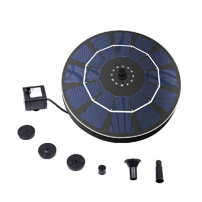 

Solar-power Birdbath Fountain Pump With Battery Backup 25W Brushless Anti-Blocking Submersible Pump Panel Kit for Bird Bath Garde