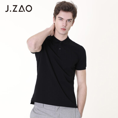 

Tokyo Tokyo made JZAO mens liquid ammonia cotton short-sleeved polo shirt black M 17092A